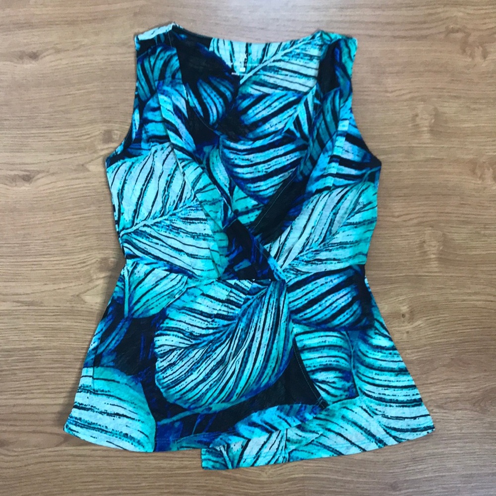 NY&C Green, Blue and Black Tank Top Blouse - Picture 5 of 6
